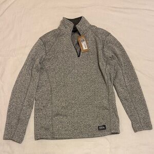 Eddie Bauer Men's Small Quarter Zip Gray Sweater